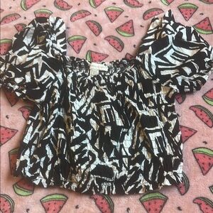 Black and White Women's Top